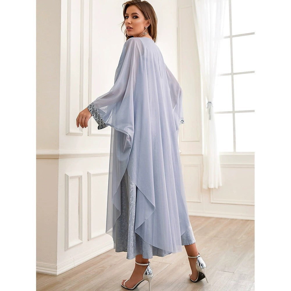 Embroidery Abaya Set Female Side