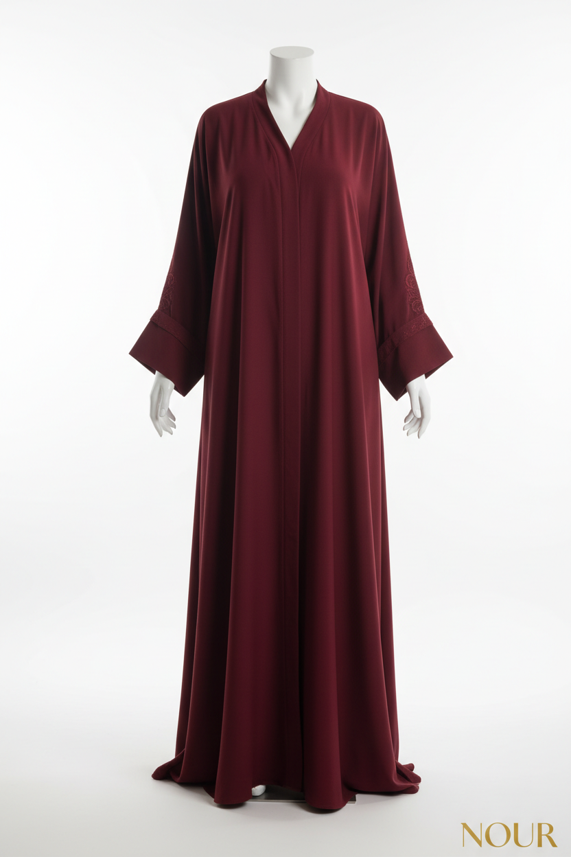Burgundy Abaya