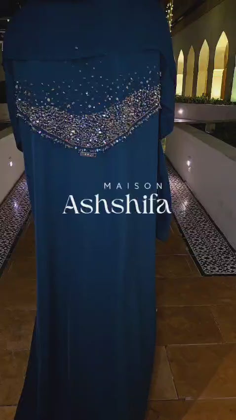 Haya Luxury Handbeaded 3-Piece Abaya Set