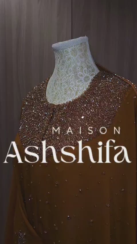 Dhahab Gold Luxury 2-Piece Abaya Set